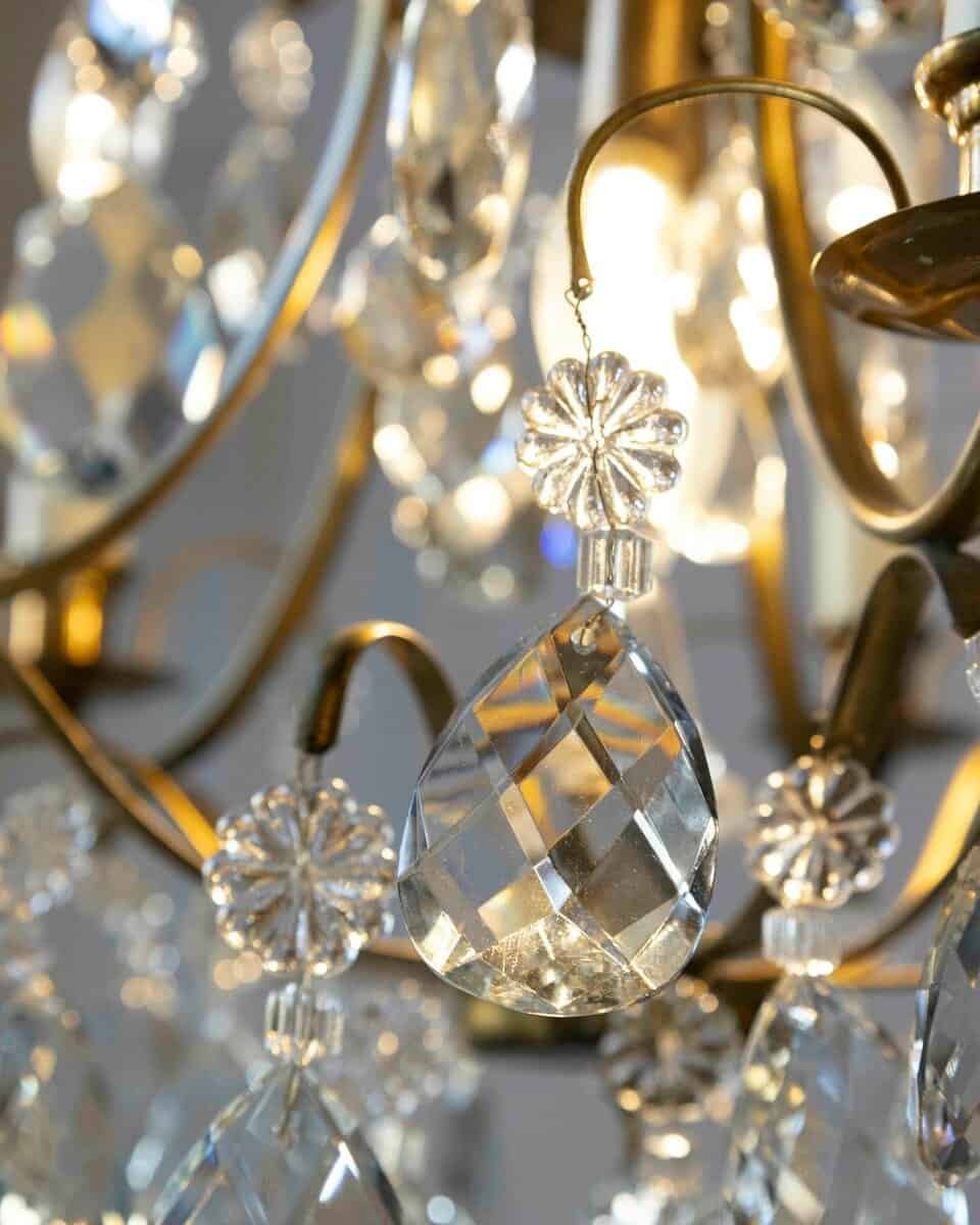Swedish prism chandelier in rococo style - JAA