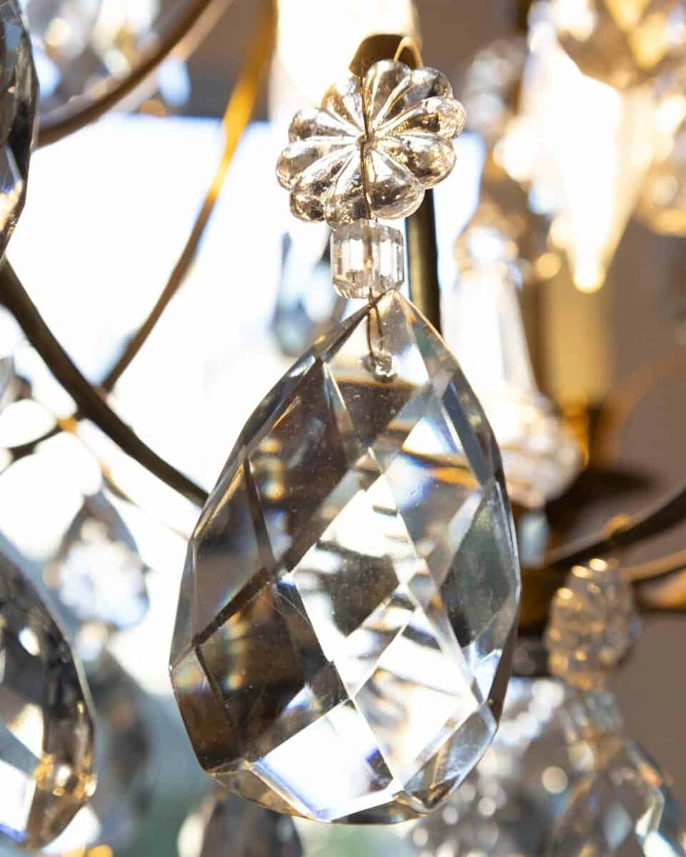 Swedish prism chandelier in rococo style - JAA