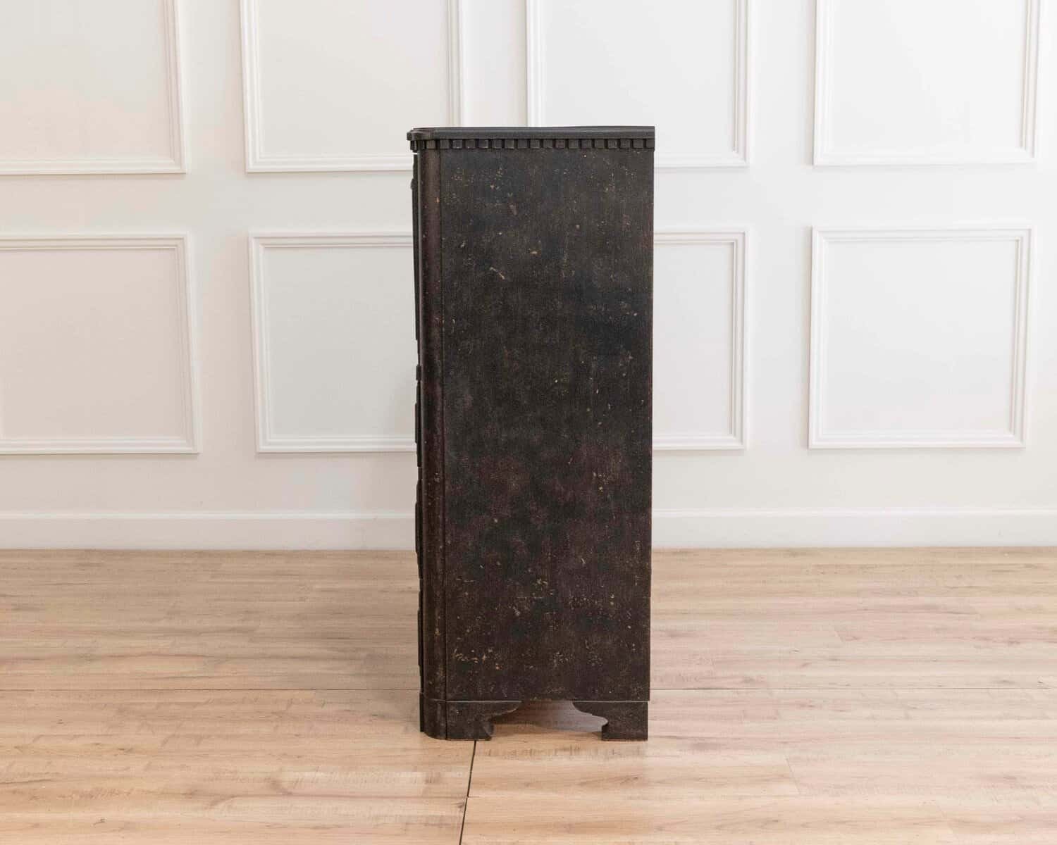 Swedish bureau with beautiful details in black - JAA