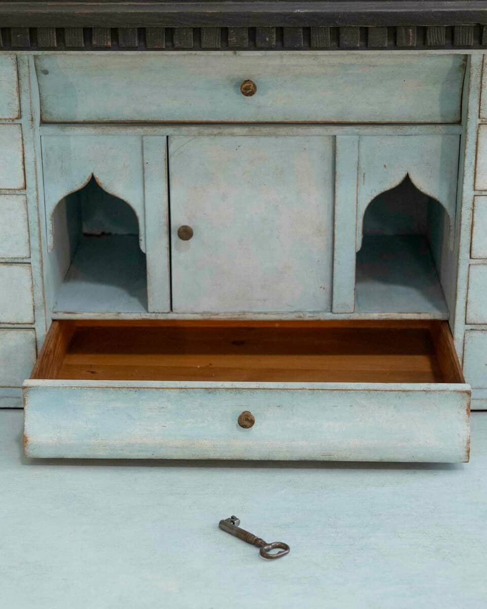 Swedish bureau with beautiful details in black - JAA