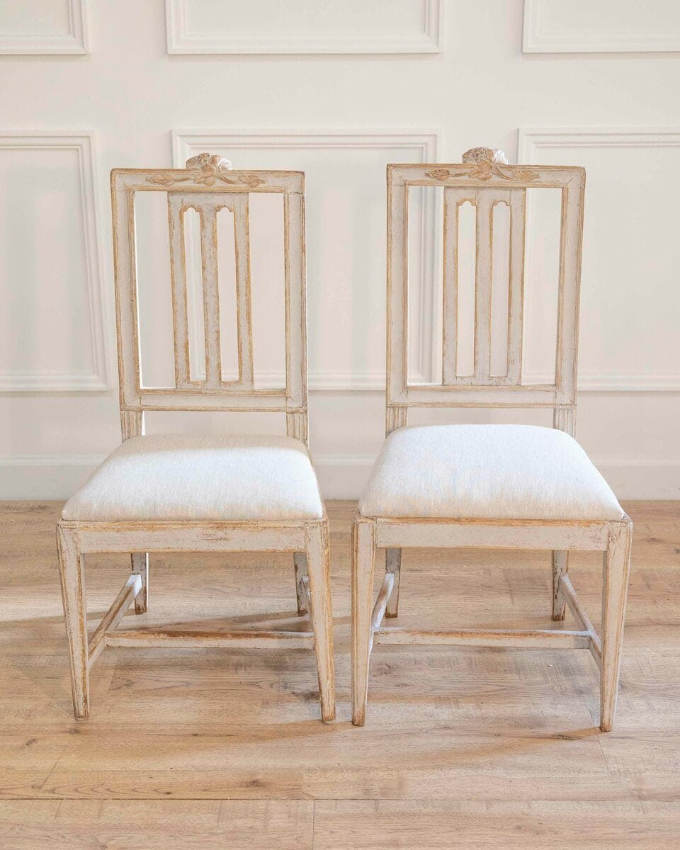 Pair of Swedish Gustavian Chairs Signed Carl Johan Wadström, Stockholm, Circa 1790 - JAA