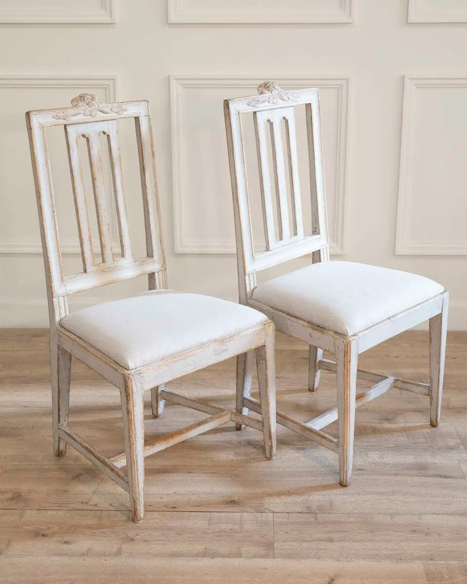 Pair of Swedish Gustavian Chairs Signed Carl Johan Wadström, Stockholm, Circa 1790 - JAA