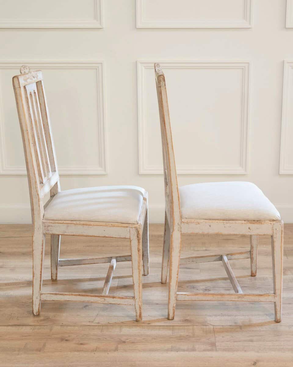 Pair of Swedish Gustavian Chairs Signed Carl Johan Wadström, Stockholm, Circa 1790 - JAA