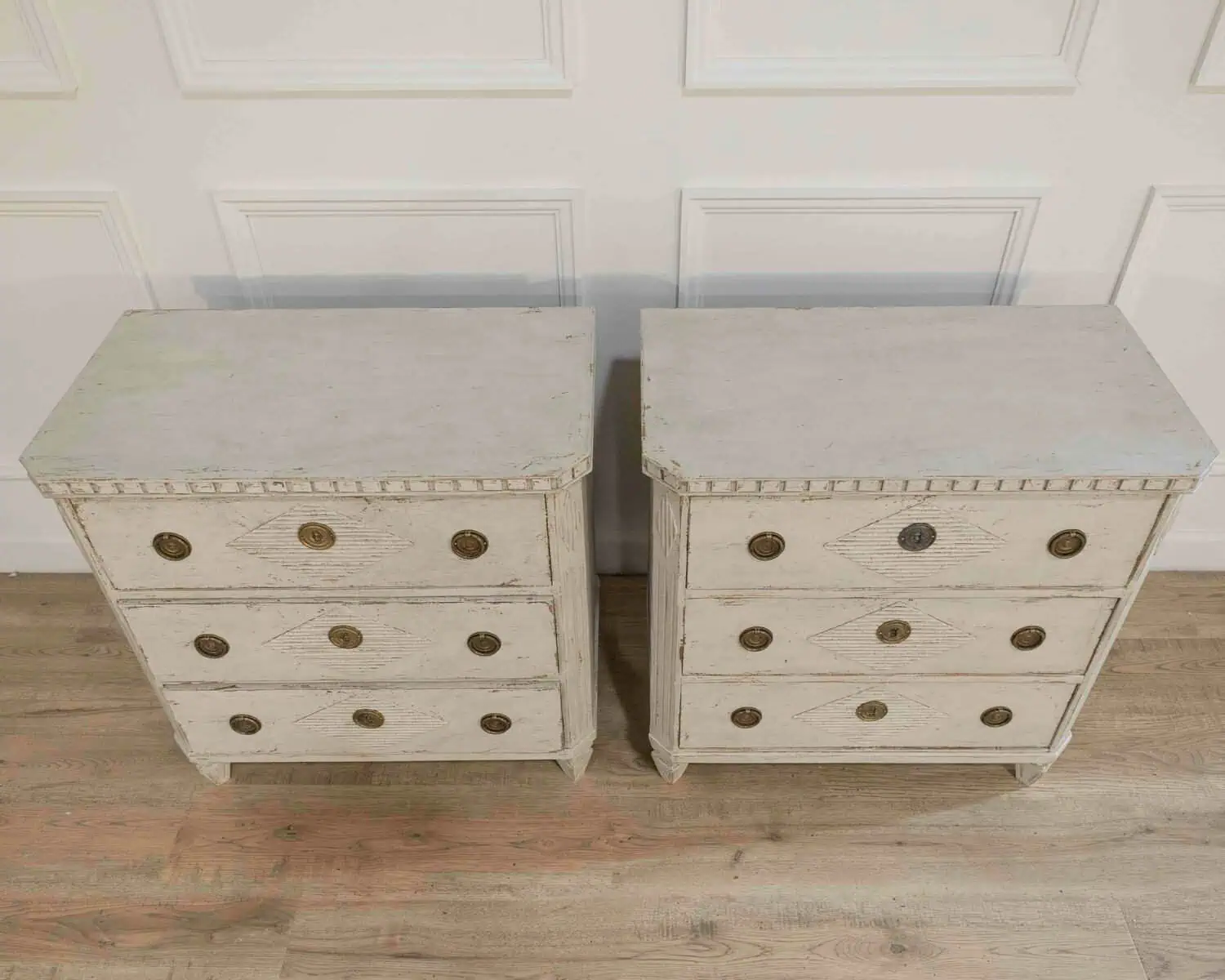 Pair of Gustavian style chests, ca. 100 years - JAA