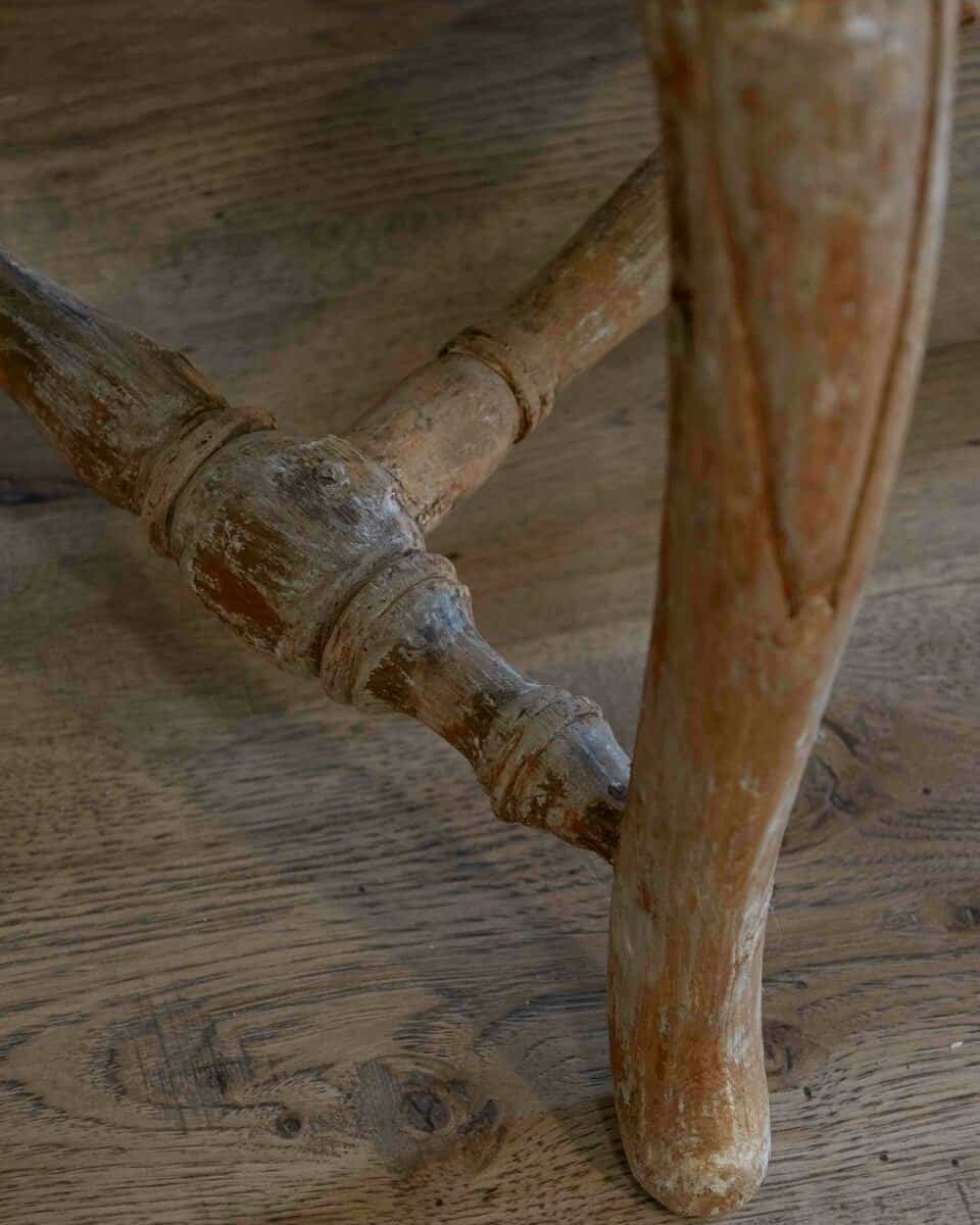 Swedish Rococo Chair from Stockholm with Scraped Original Surface, Circa 1770 - JAA