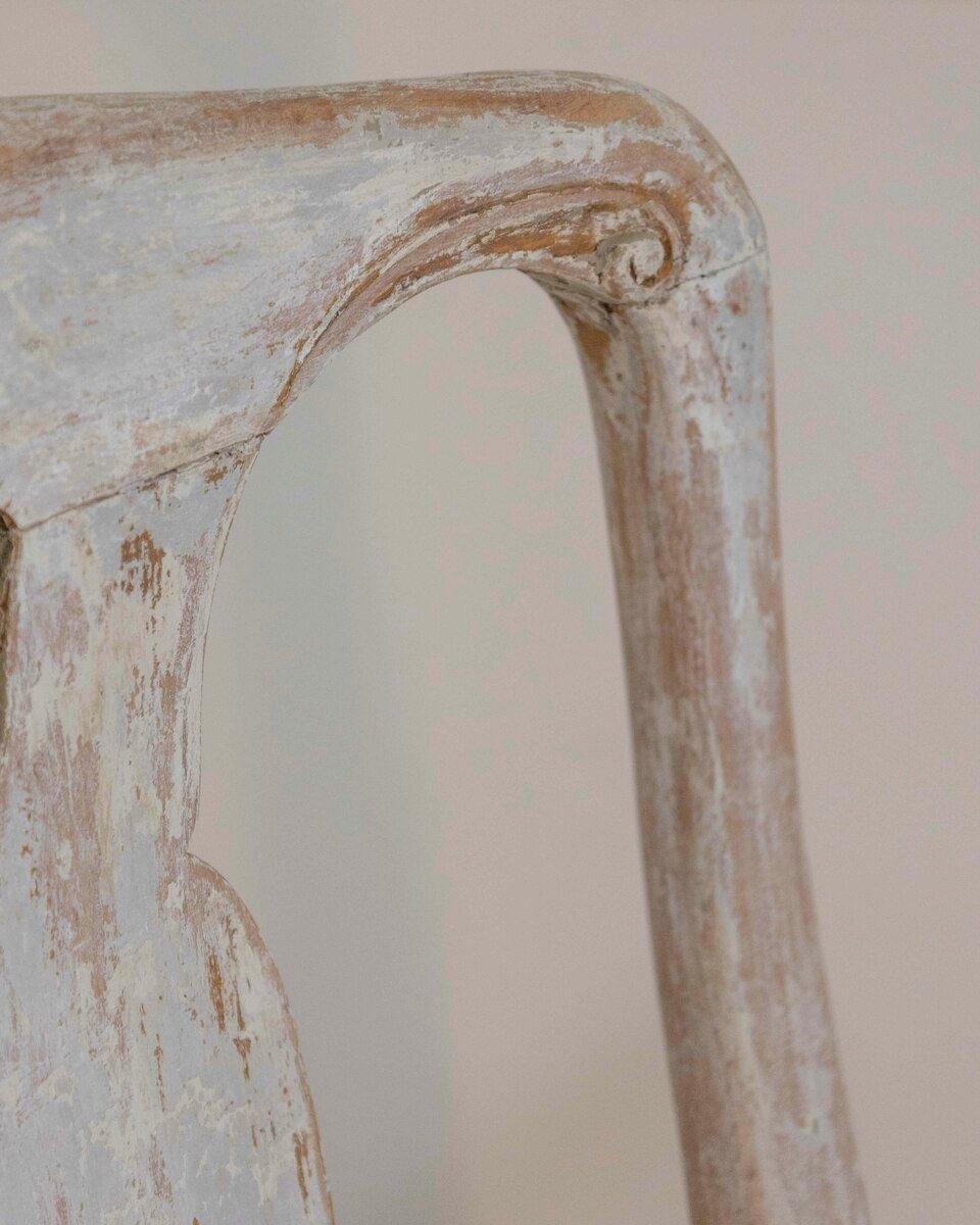 Swedish Rococo Chair from Stockholm with Scraped Original Paint, Circa 1760 - JAA