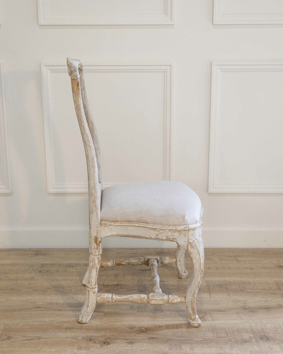 Swedish Rococo Chair from Stockholm with Scraped Original Paint, Circa 1760 - JAA