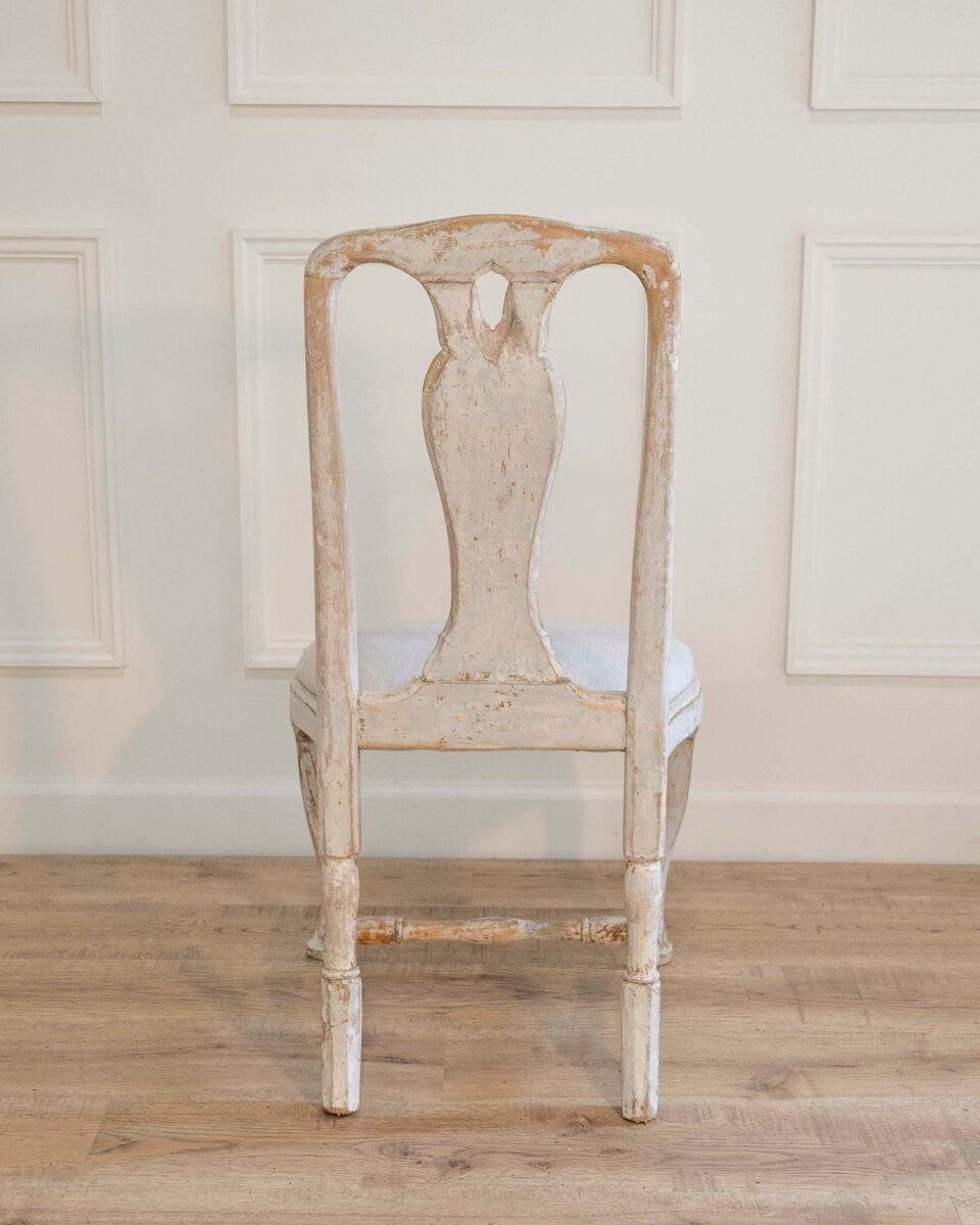 Swedish Rococo Chair from Stockholm with Scraped Original Paint, Circa 1760 - JAA