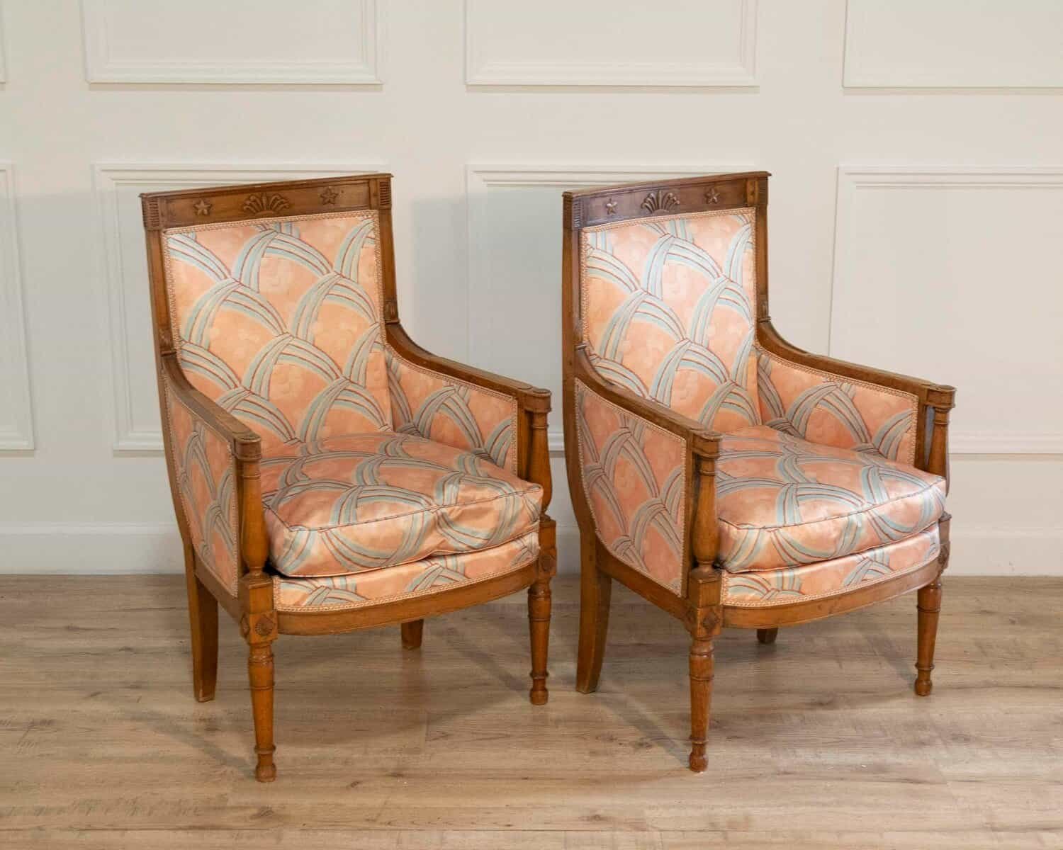Pair of French bergères, circa 1830–1840 - JAA