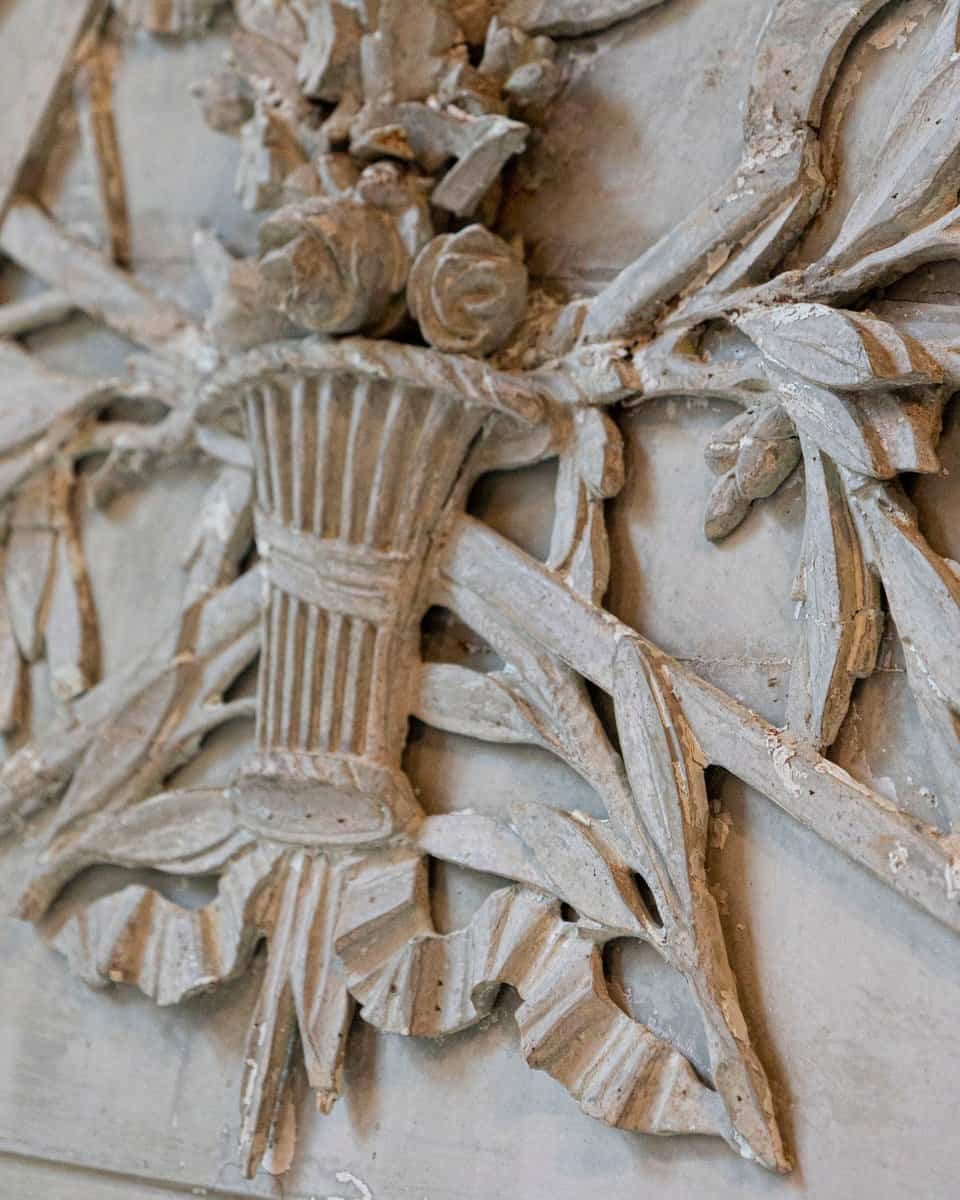 Louis XVI Trumeau Mirror in Original Paint with Mercury Glass, Late 18th–Early 19th Century - JAA