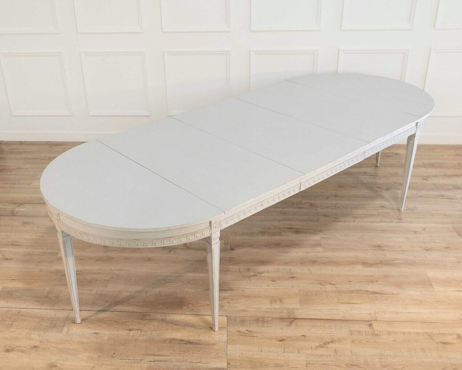 Swedish Extension Dining Table with Carved Apron, circa 1900 - JAA