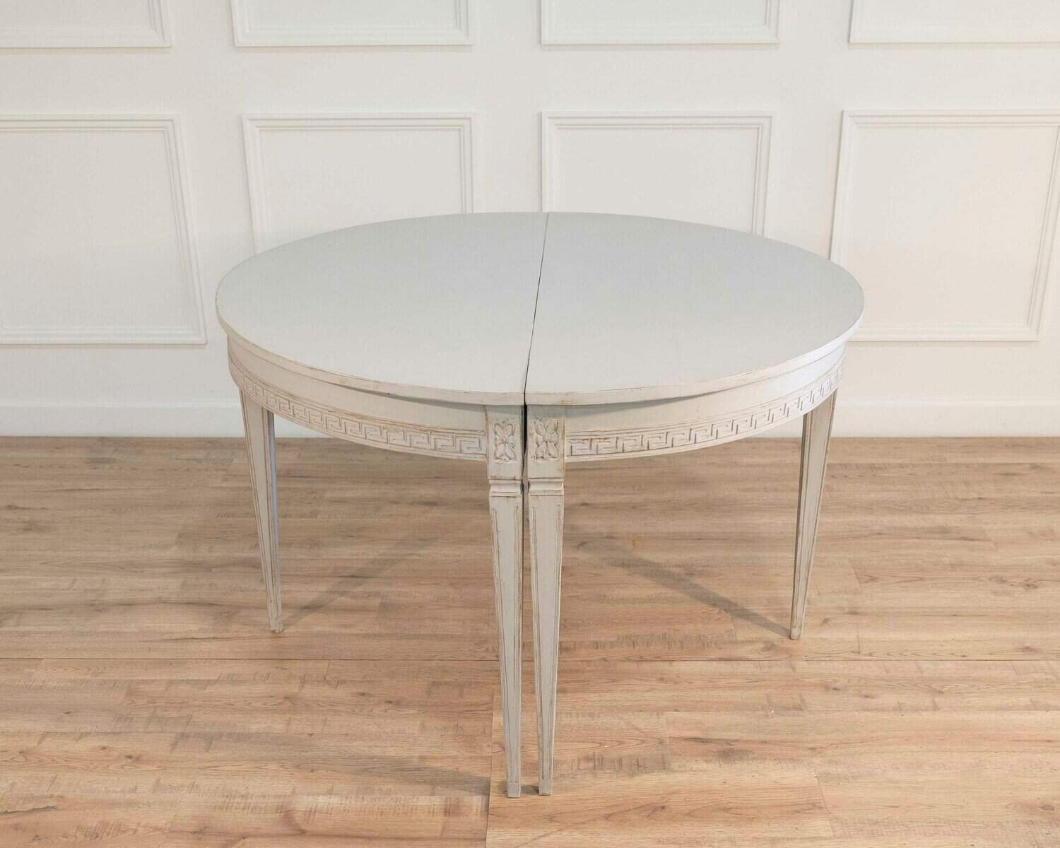 Swedish Extension Dining Table with Carved Apron, circa 1900 - JAA