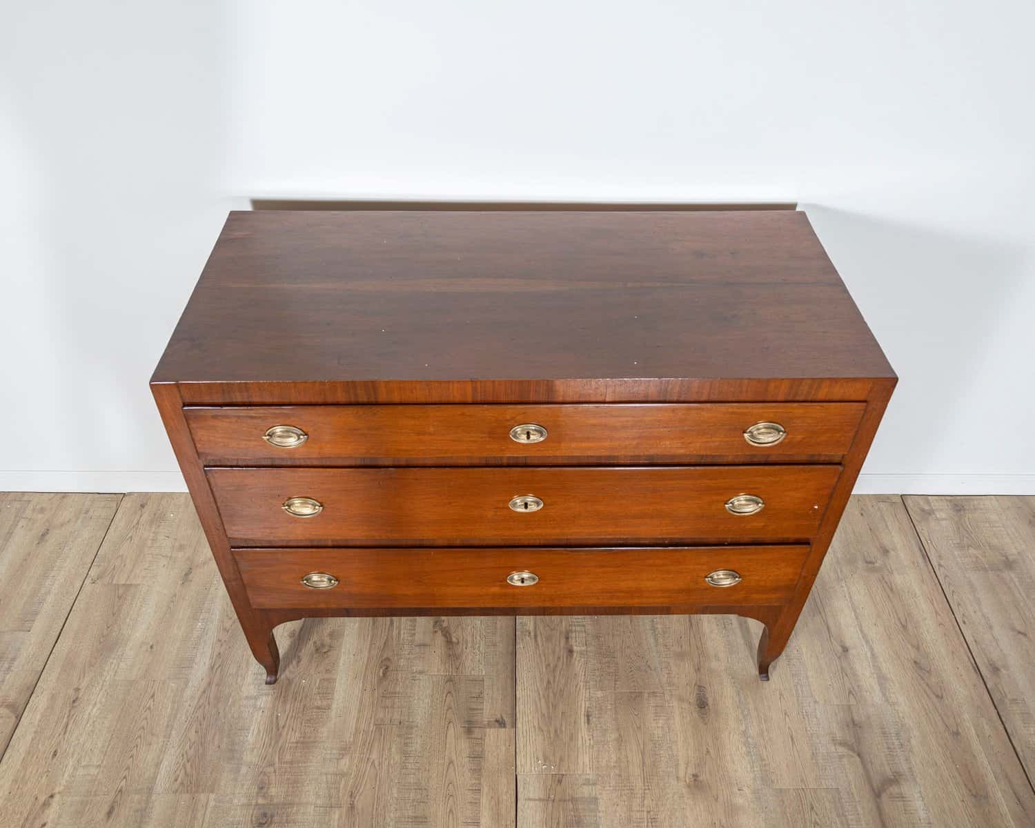 Antique Directoire Chest Of Drawers In Walnut - Italy 18th - JAA