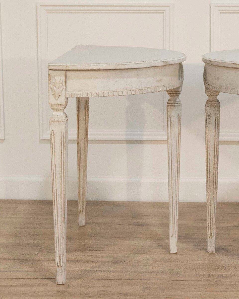 One Swedish Demi Lune Consoles Circa 1880 - JAA