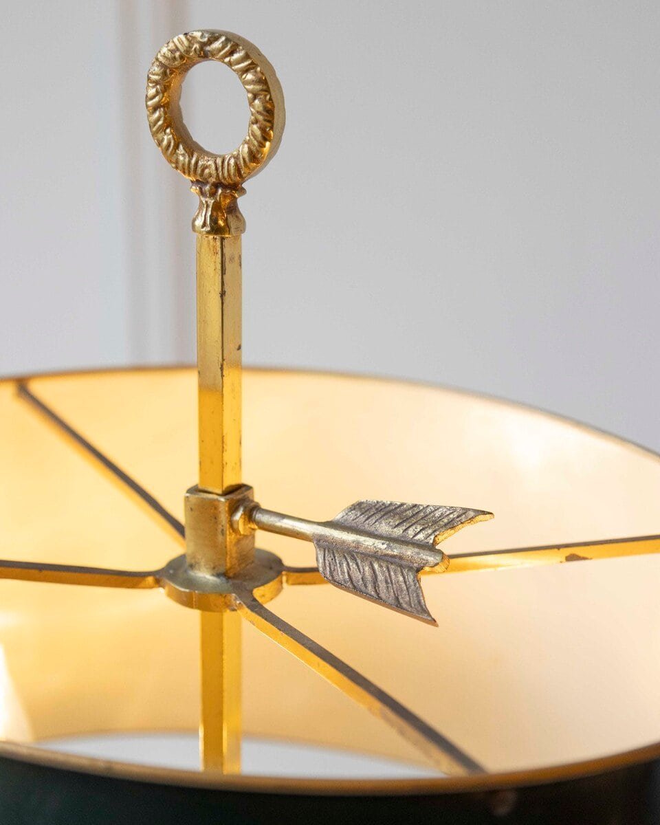 Gilded bronze hot water bottle lamp, with winged swans - JAA