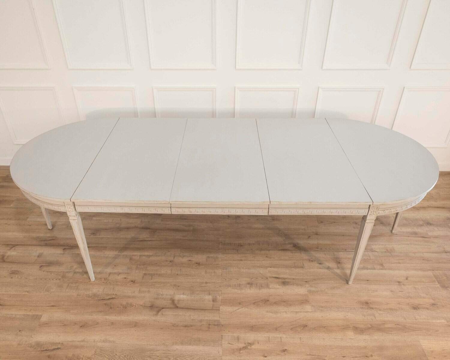 Swedish Extension Dining Table with Carved Apron, circa 1900 - JAA