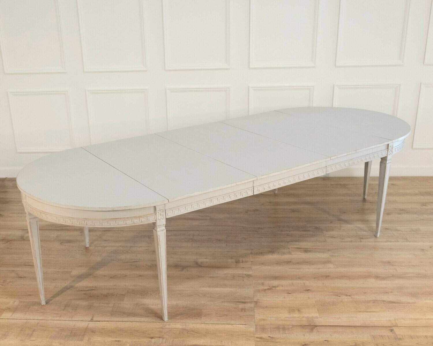 Swedish Extension Dining Table with Carved Apron, circa 1900 - JAA