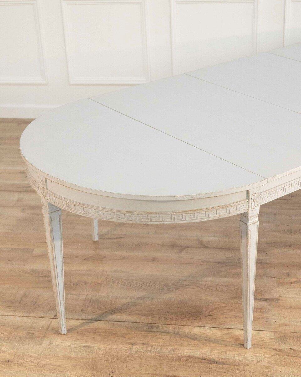 Swedish Extension Dining Table with Carved Apron, circa 1900 - JAA