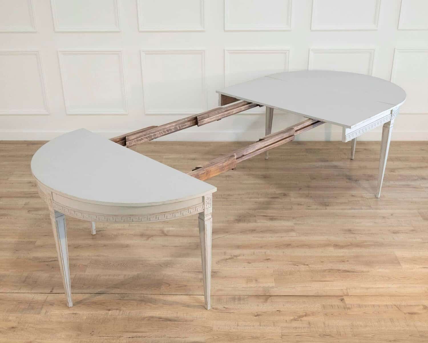 Swedish Extension Dining Table with Carved Apron, circa 1900 - JAA