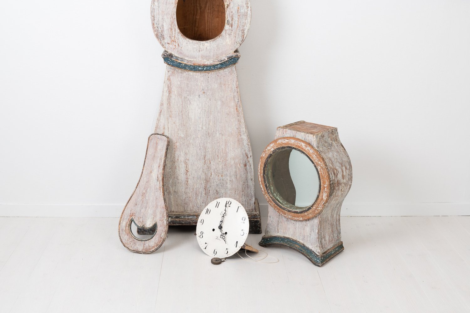 Swedish Long Case Clock Made in Painted Pine - JAA