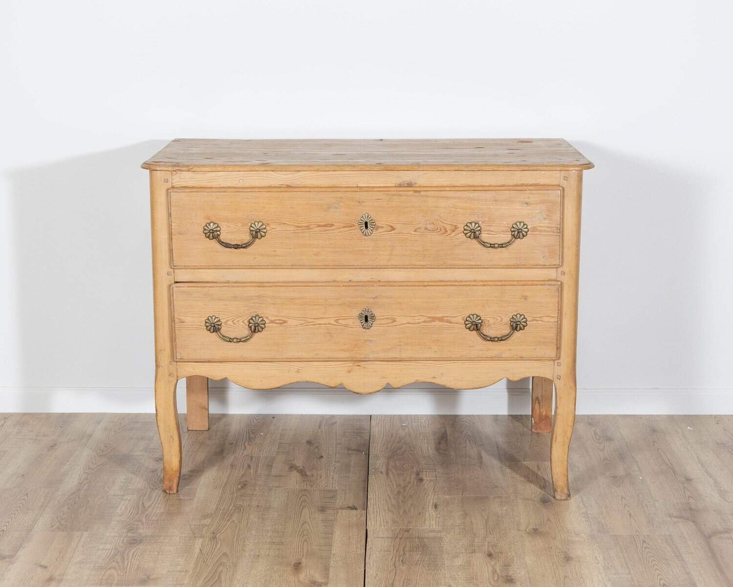 18th Century French Provincial Two-Drawer Commode — Rustic Oak - JAA