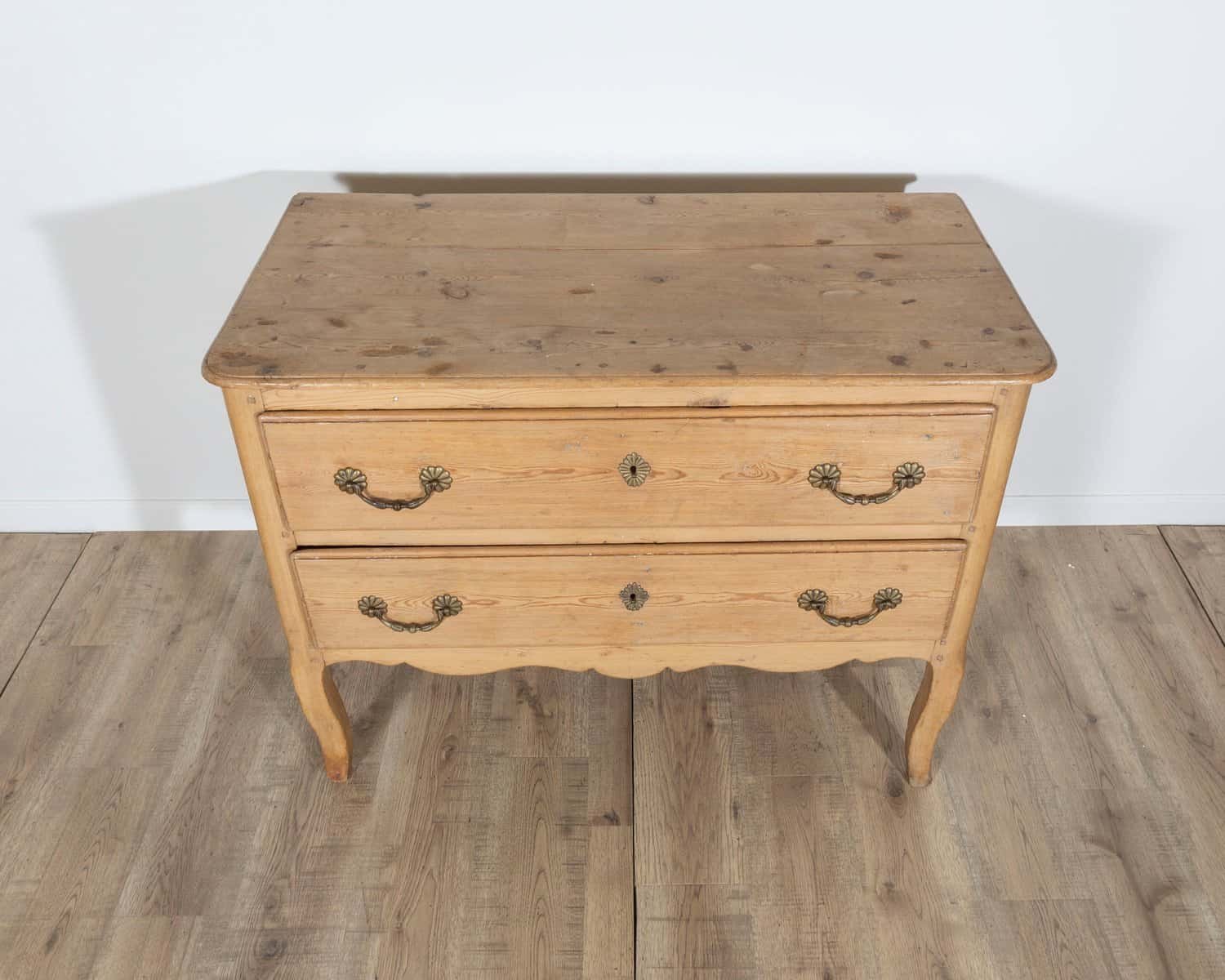18th Century French Provincial Two-Drawer Commode — Rustic Oak - JAA