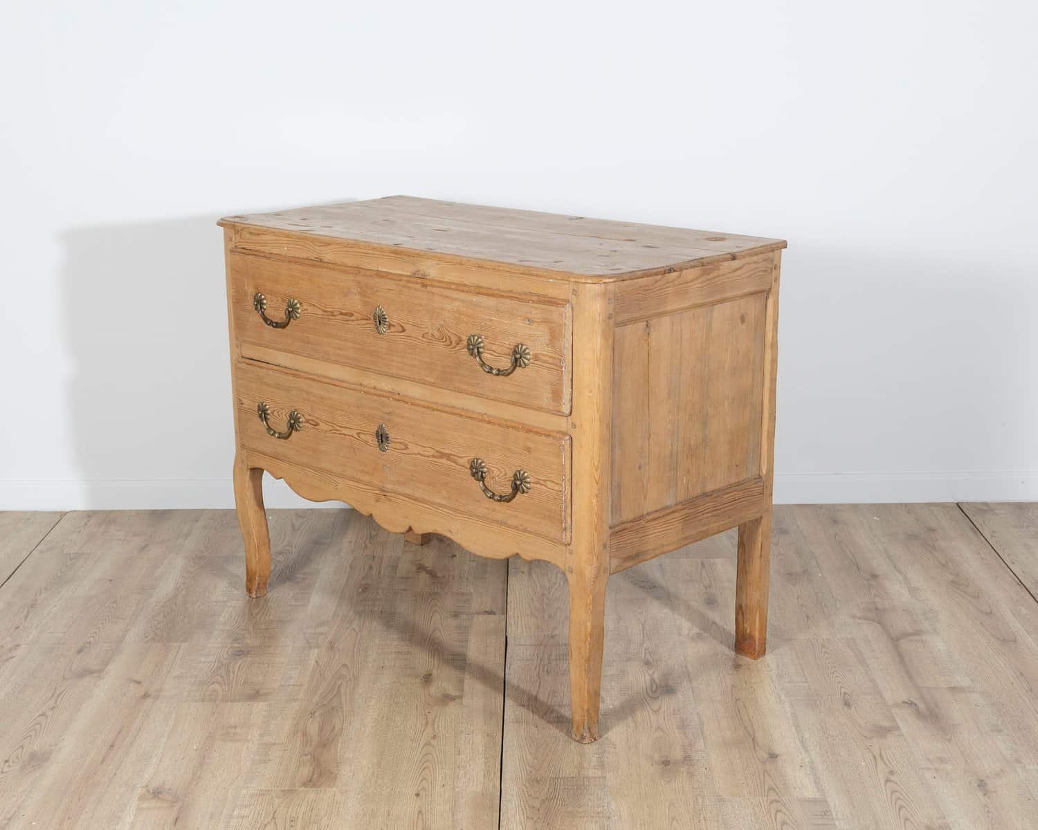 18th Century French Provincial Two-Drawer Commode — Rustic Oak - JAA