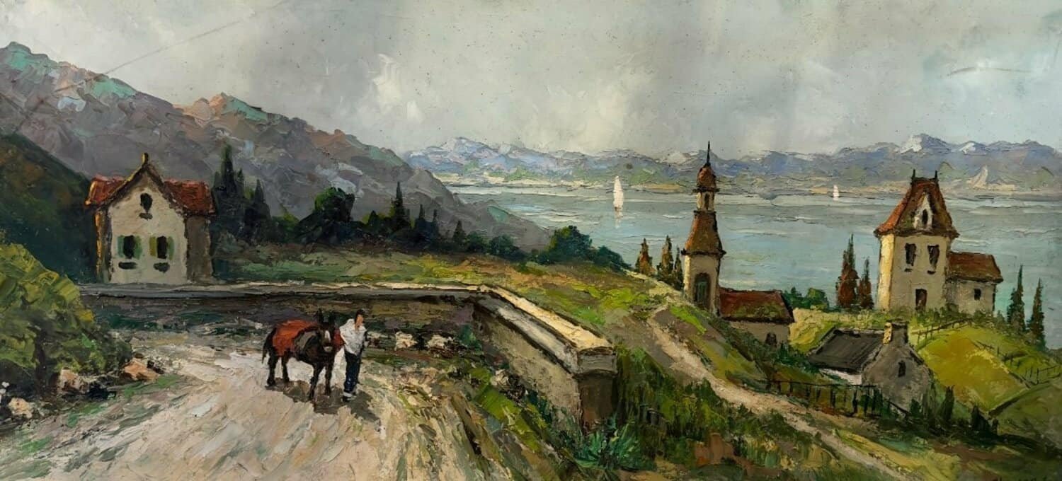 Oil On Canvas, Southern Landscape, Mid 20th Century. - JAA