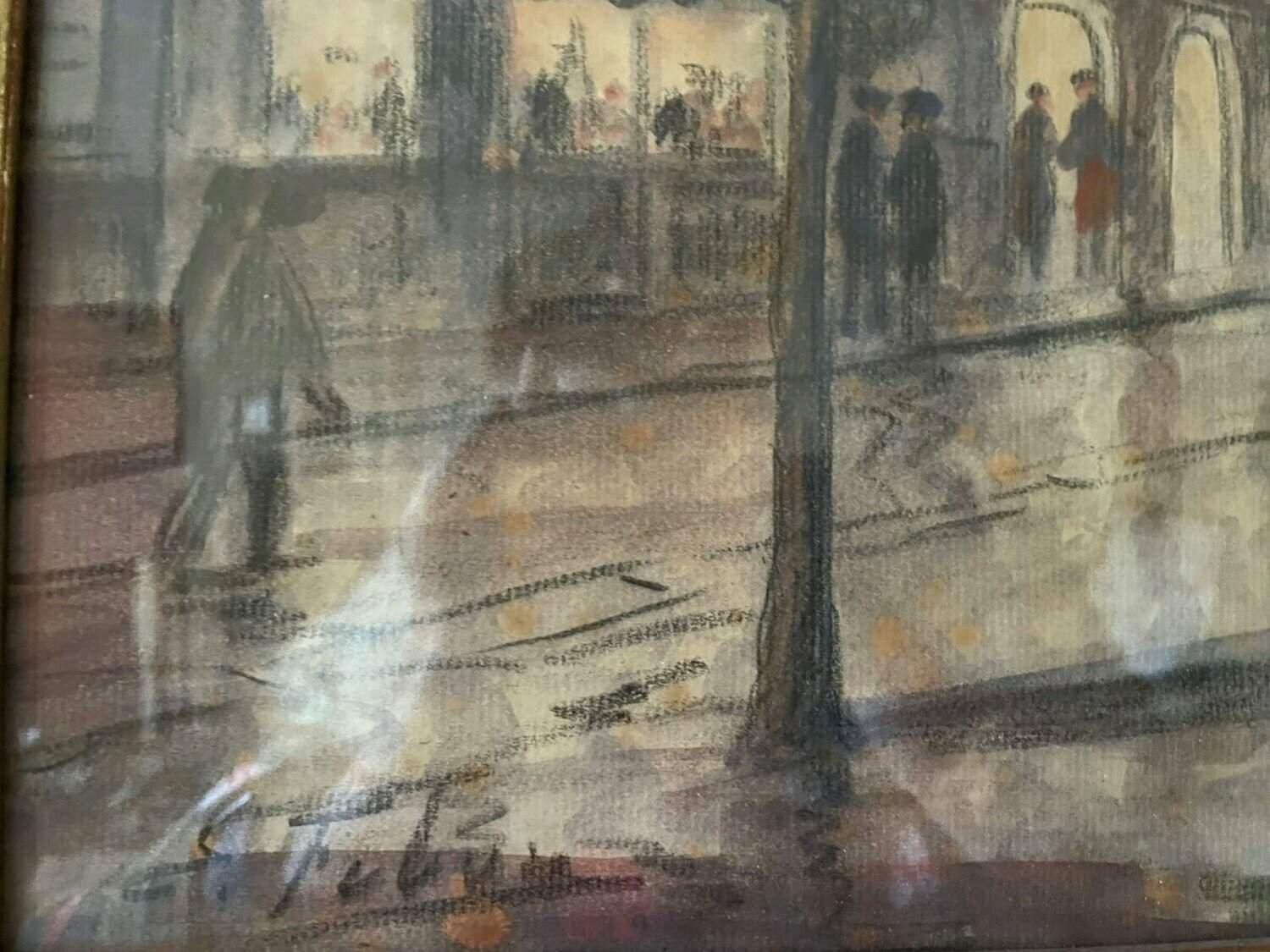 Eugène Febvre (1885-1967) Drawing Montmartre “the Sacred Heart” Paris - JAA