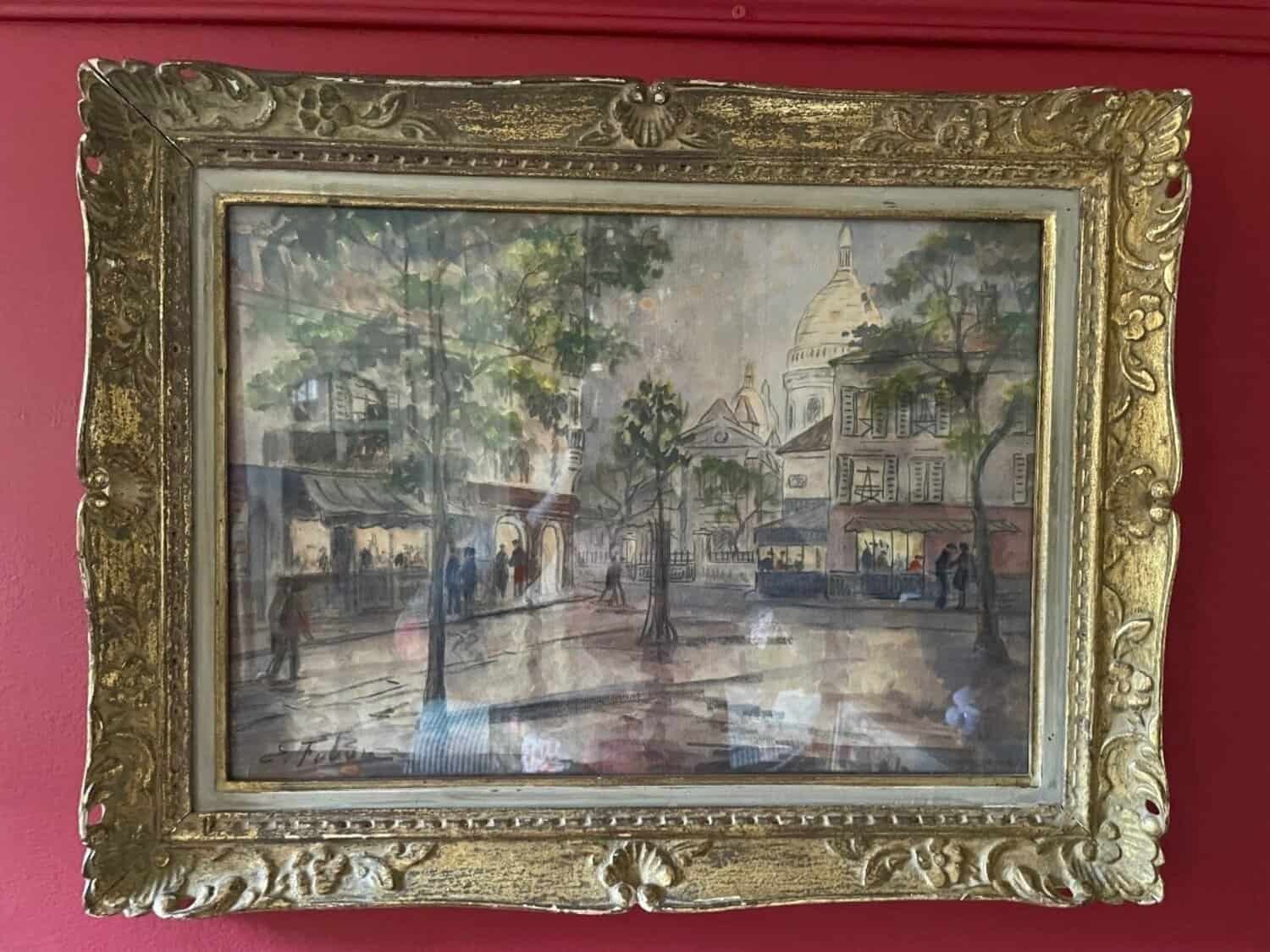 Eugène Febvre (1885-1967) Drawing Montmartre “the Sacred Heart” Paris - JAA