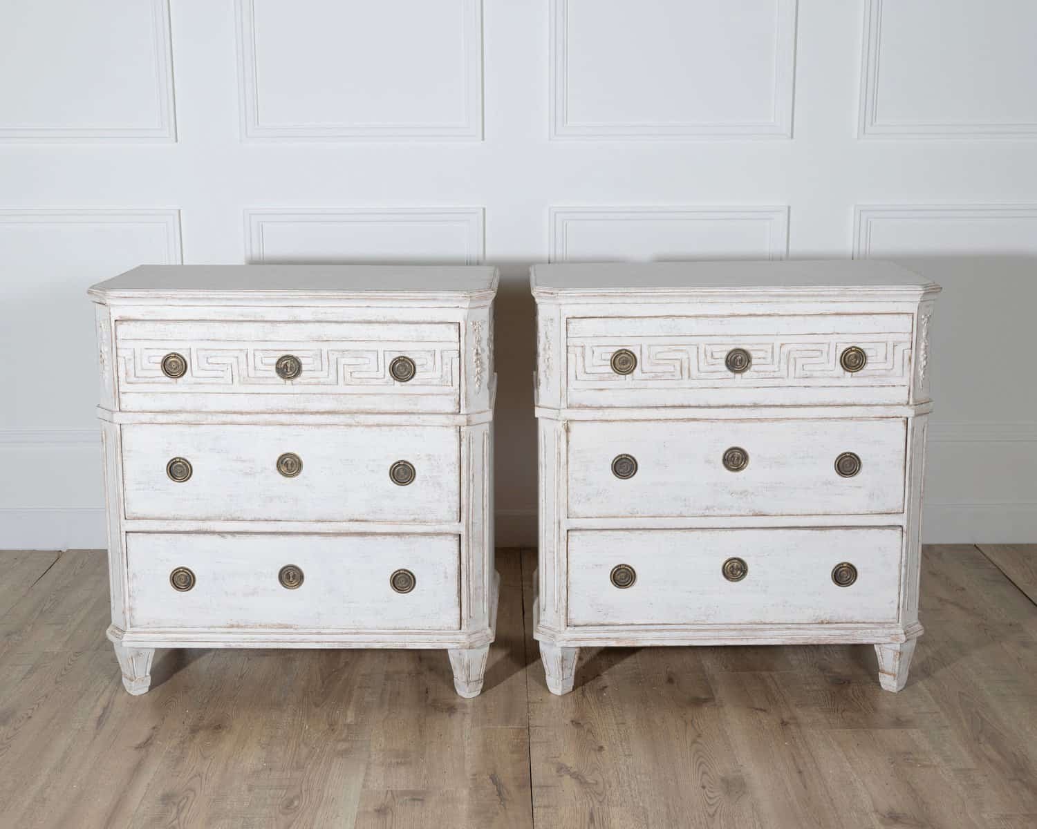 Rare Pair of Swedish Painted Chests, circa 1880 - JAA