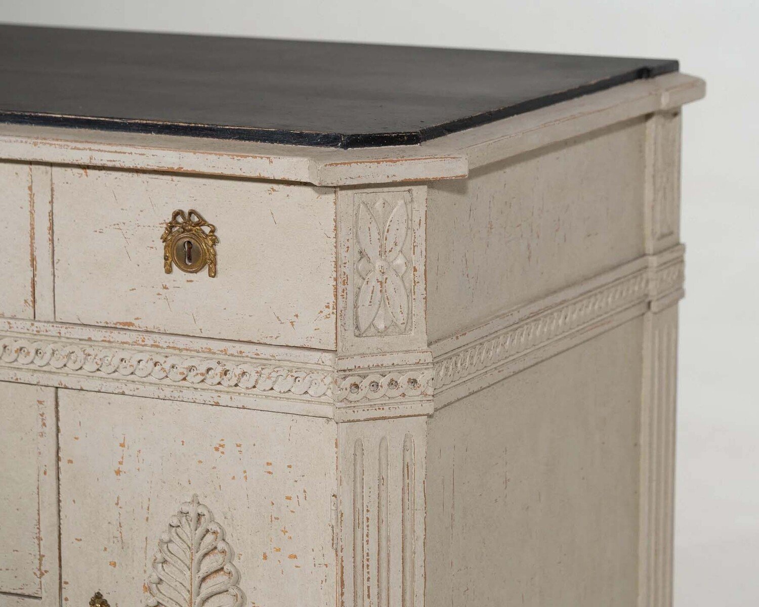 19th Century Chest of Drawers with Beautiful Carvings - JAA