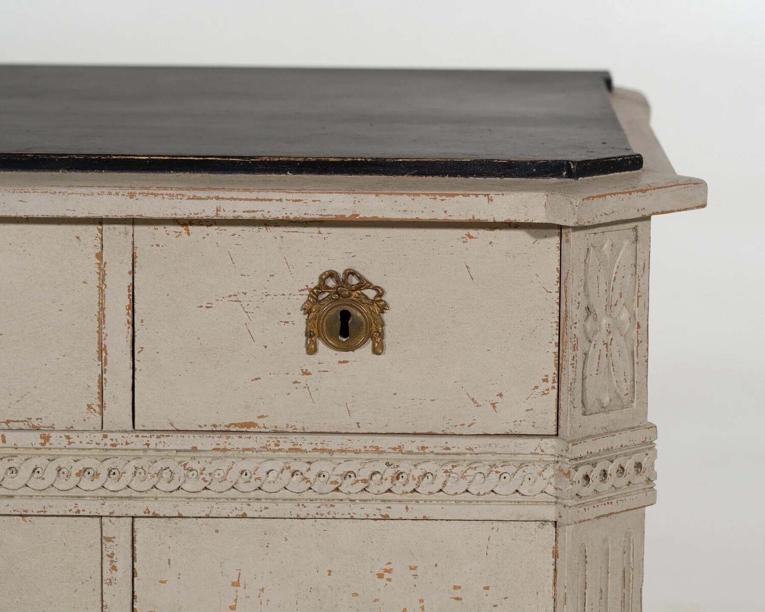 19th Century Chest of Drawers with Beautiful Carvings - JAA