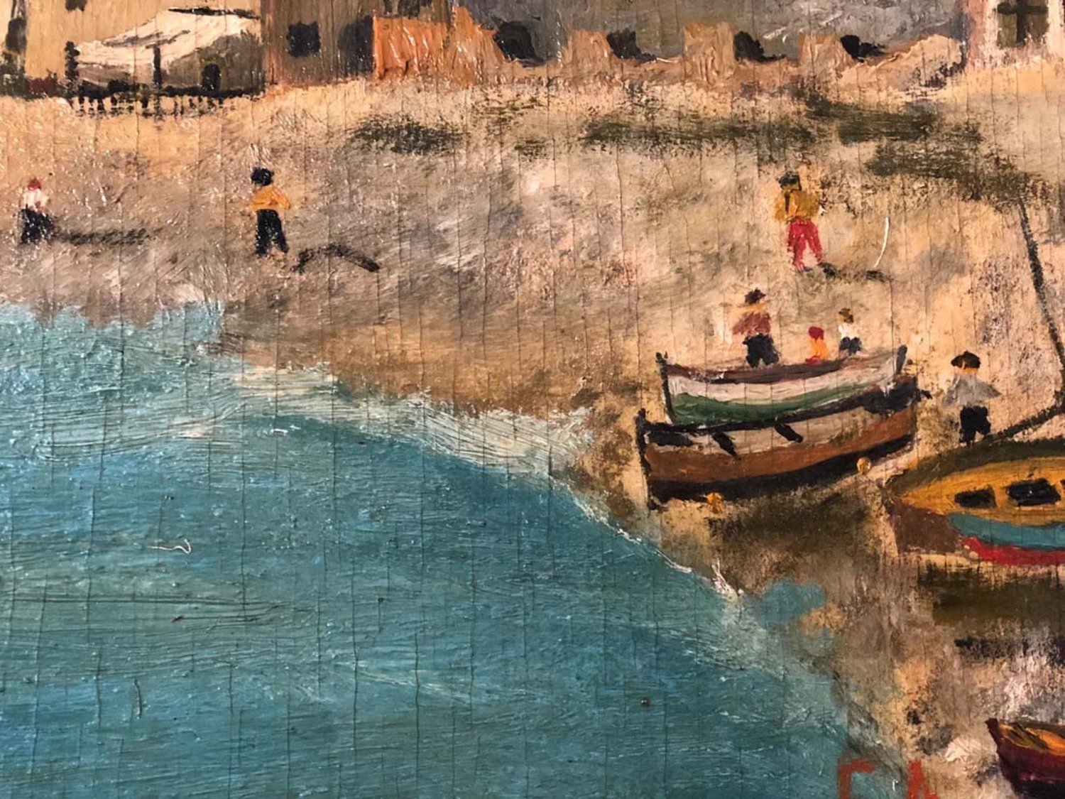 Andrea Folis Oil on panel Ligurian coast early 1900s signed - JAA