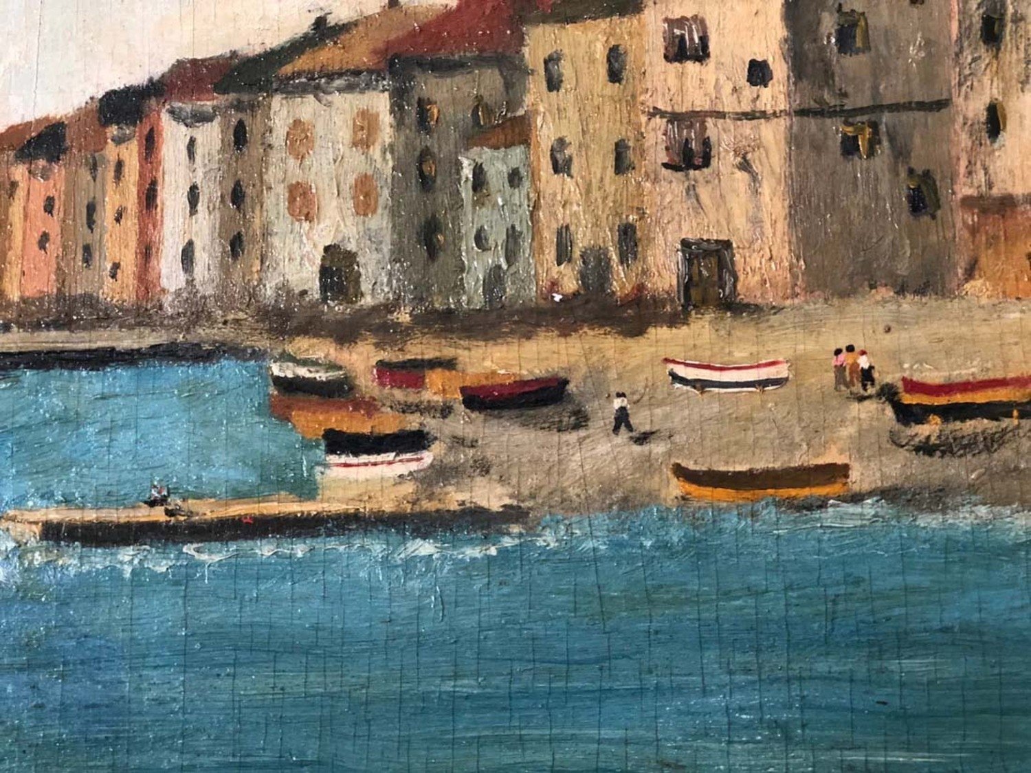 Andrea Folis Oil on panel Ligurian coast early 1900s signed - JAA