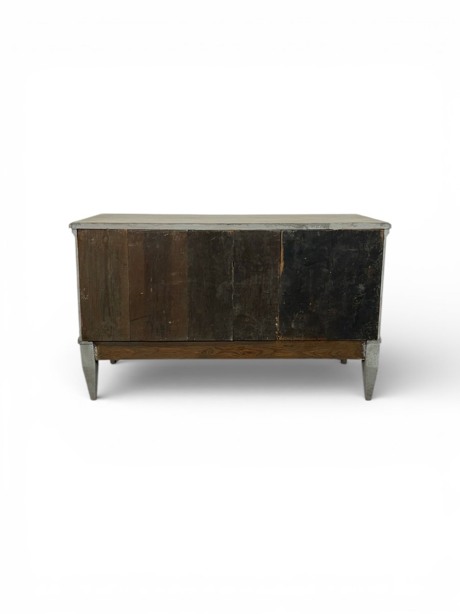 Danish antique chest of drawers in grey. - JAA
