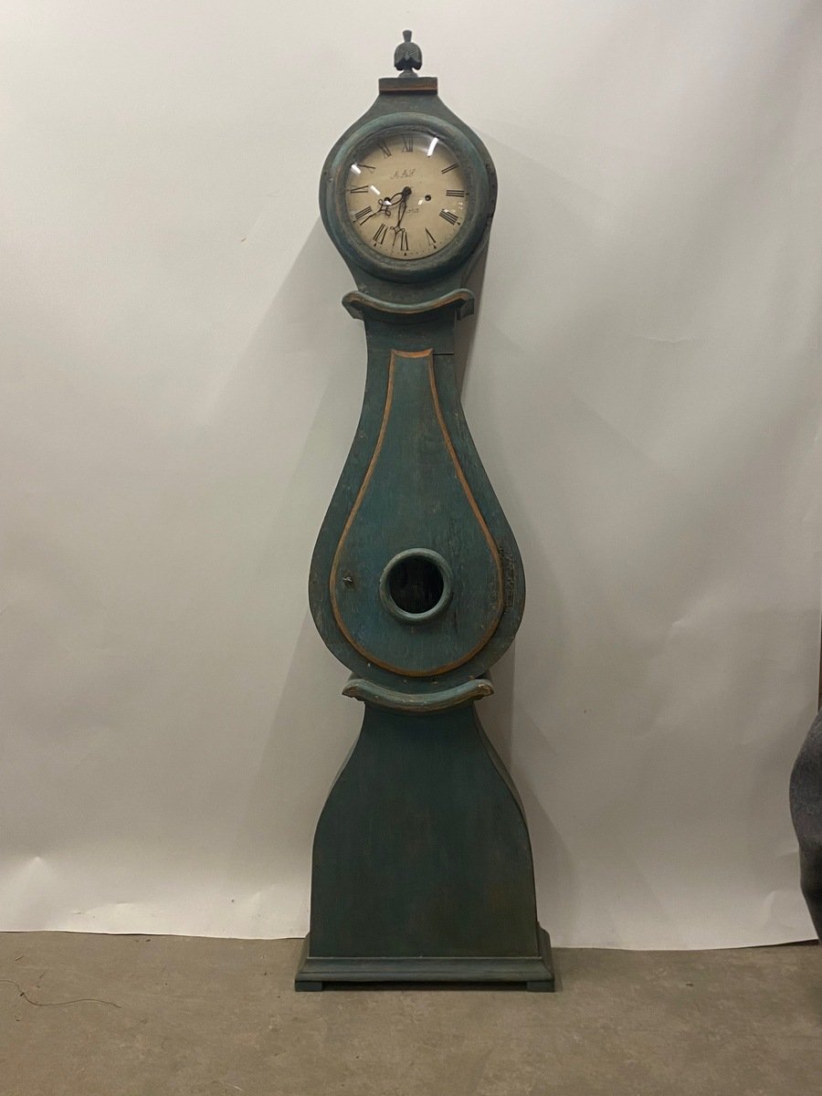 19th Century Blue Painted Clock Circa 1850 - JAA