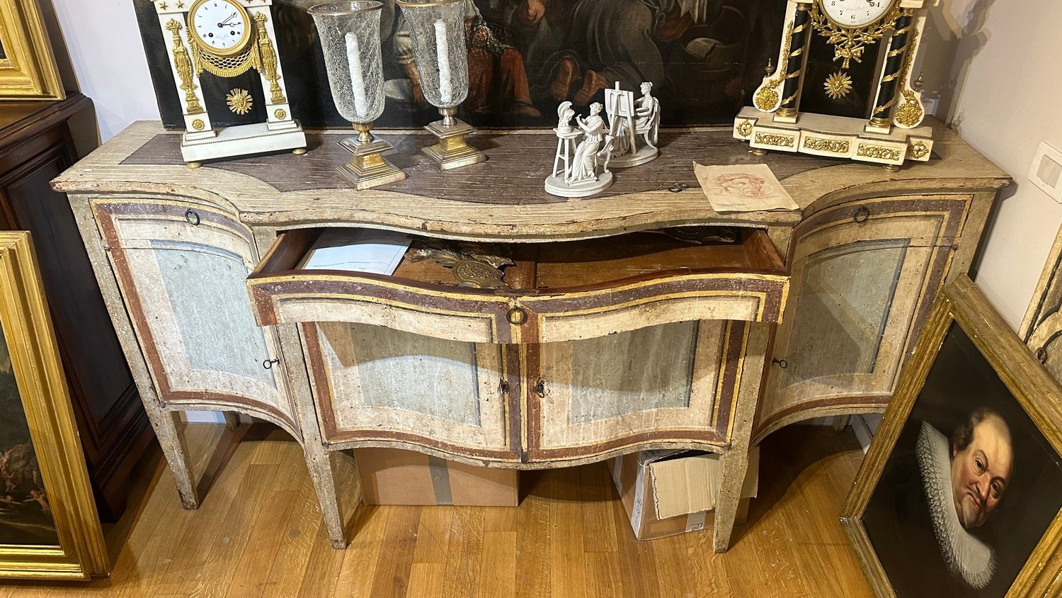 Pair of Mid-19th Century Neoclassic-style Lacquered Sideboards - Priced Individually - JAA