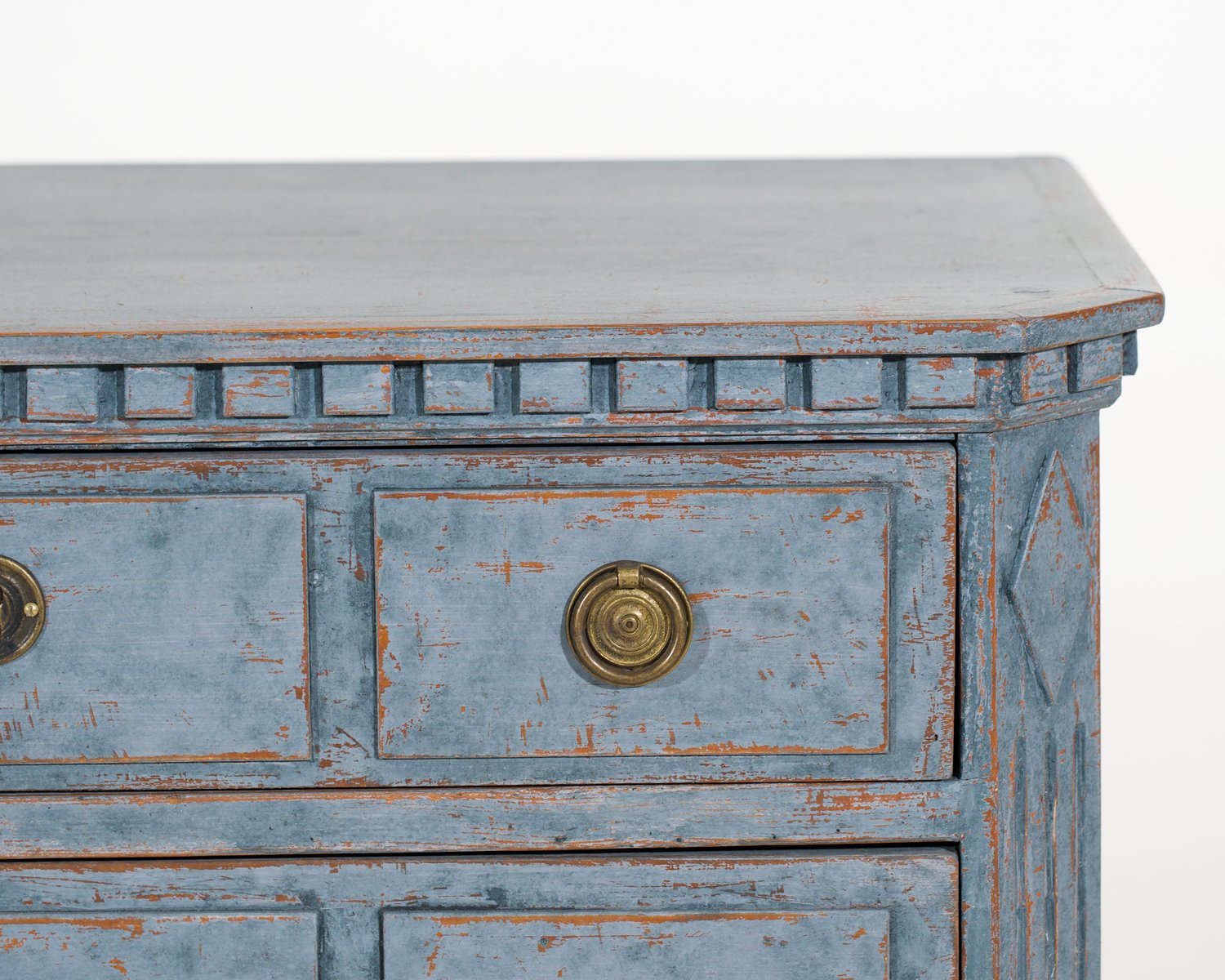 Pair of Swedish Blue Commodes Circa 100 Years Old - JAA