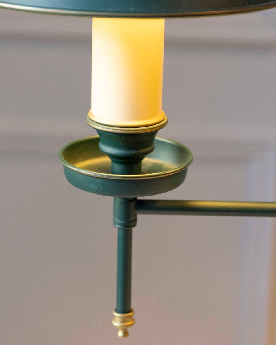 Pair of Quinquet lamps in painted sheet metal - JAA