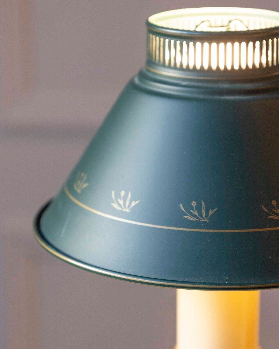 Pair of Quinquet lamps in painted sheet metal - JAA