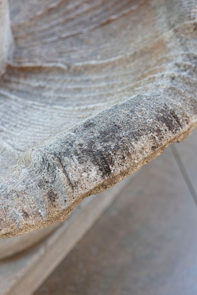 Italian Carved Stone Two-Tiered Garden Fountain from Vicenza - JAA