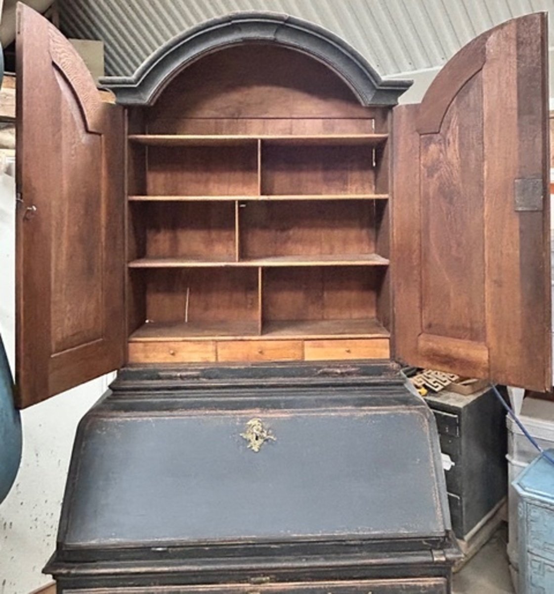 Black rare Swedish bureau 18th century - JAA