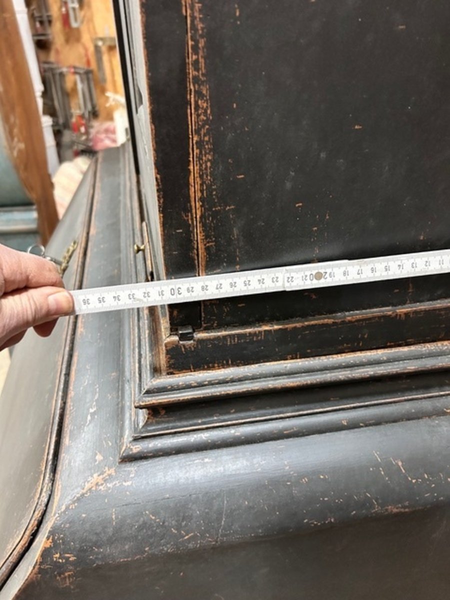 Black rare Swedish bureau 18th century - JAA