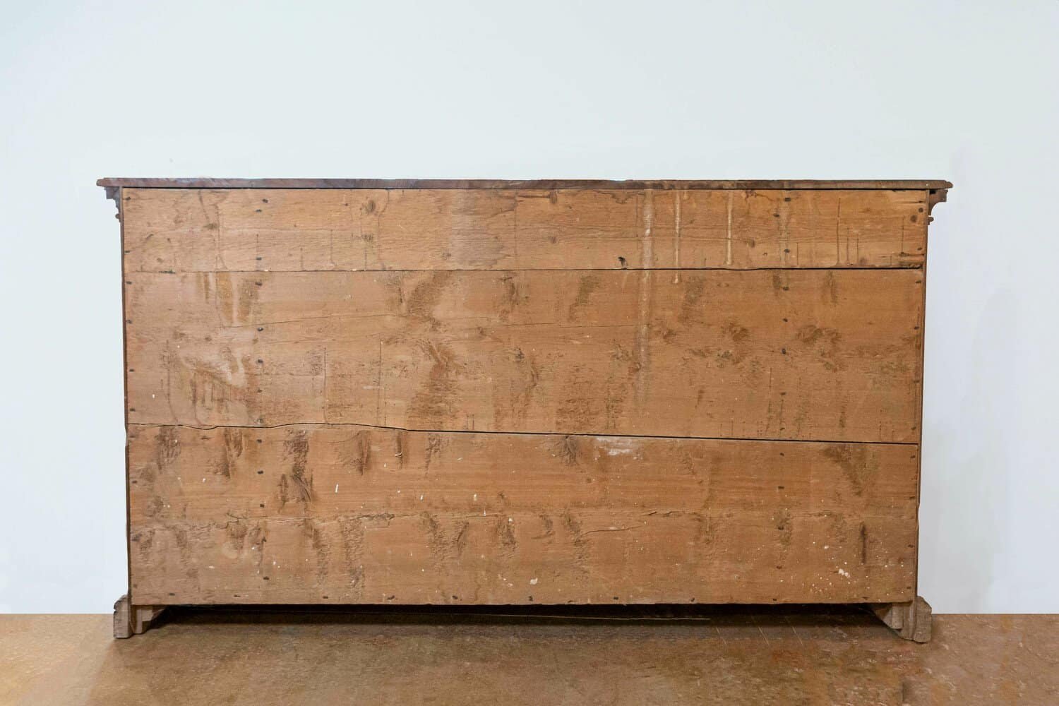 Italian 17th Century Walnut Dresser with Four Drawers and Canted Lateral Doors - PAIR AVAILABLE - JAA