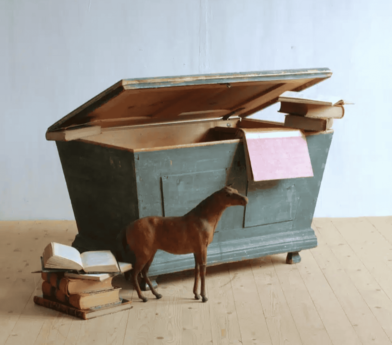 Gustavian chest, original paint, 1838, Sweden - JAA