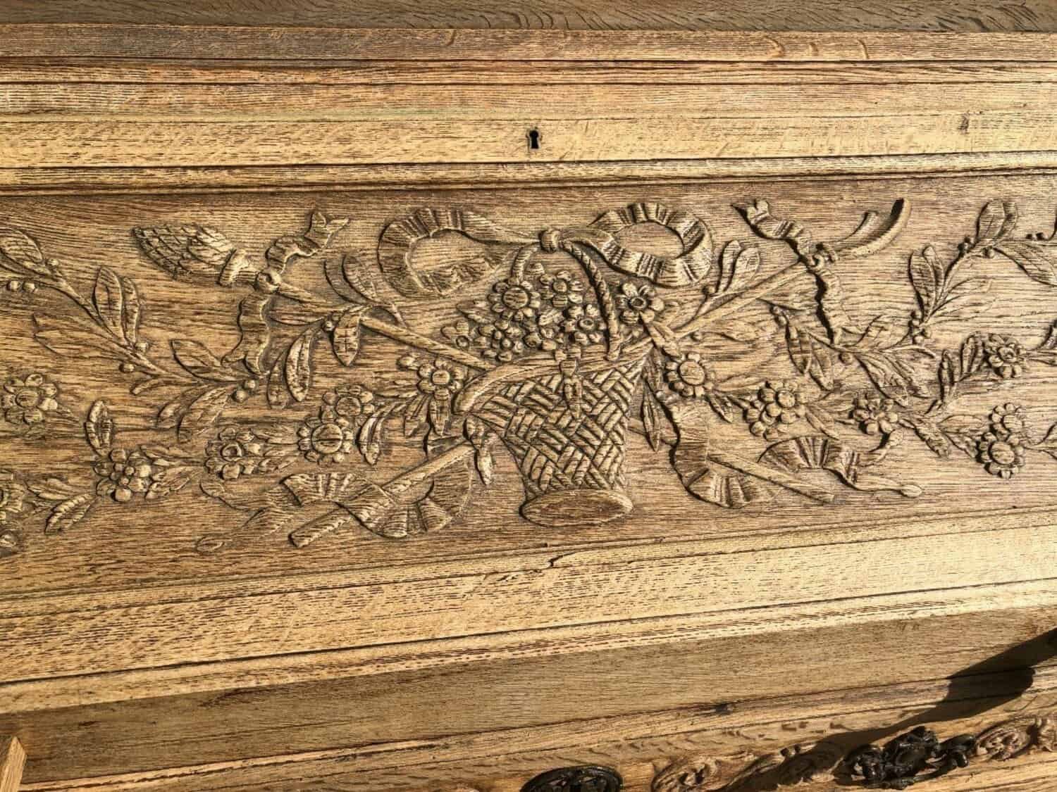 Louis XVI Period Liégeois Scriban In Natural Oak - JAA