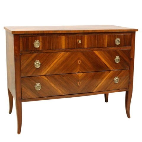 Antique Directoire Chest Of Drawers In Walnut - Italy 18th