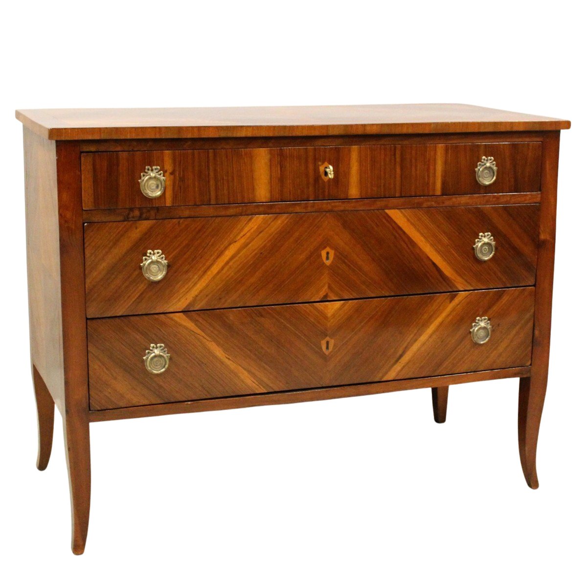 Antique Directoire Chest Of Drawers In Walnut - Italy 18th