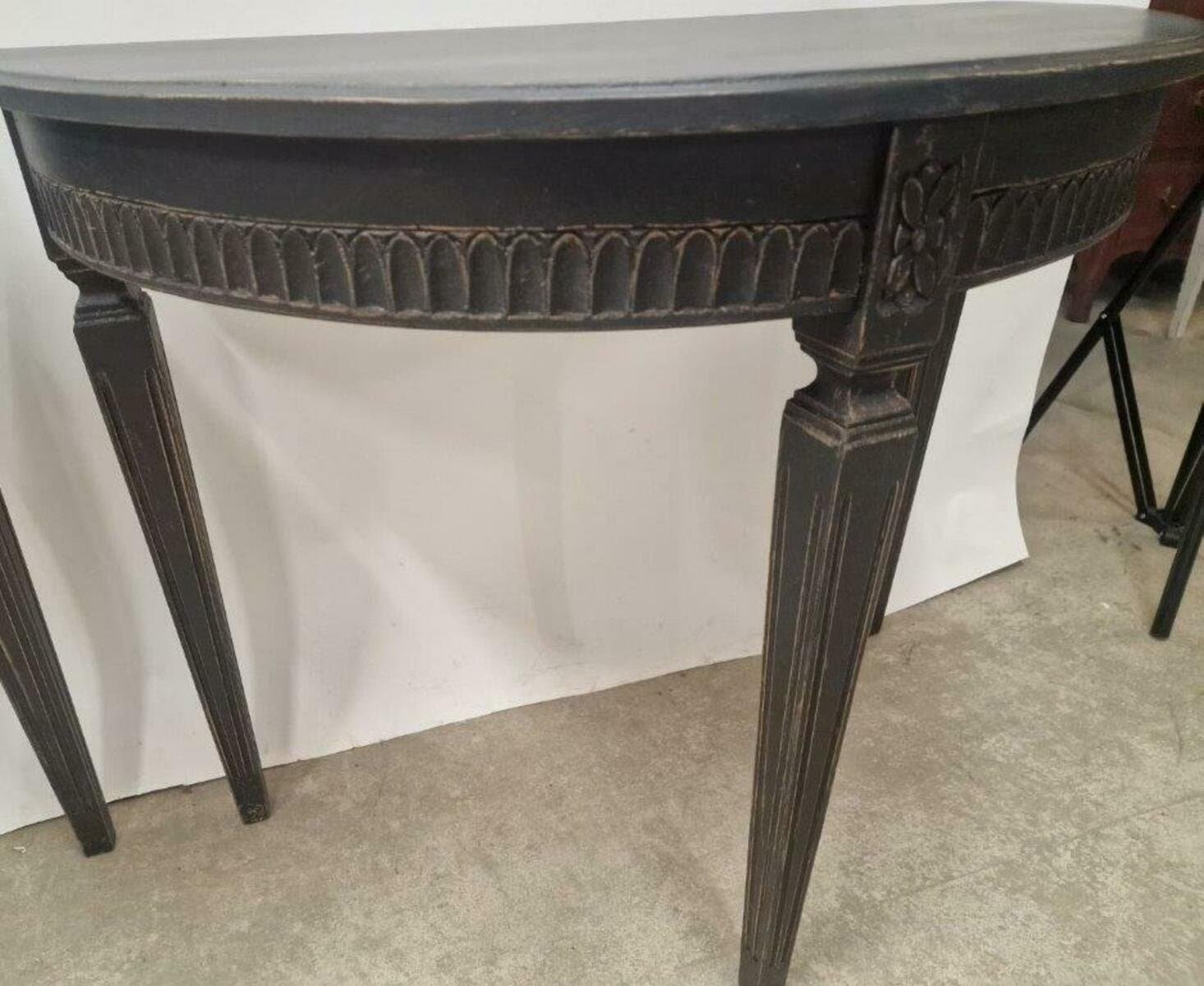 Pair of Swedish Demi Lunes  ca 1880 - JAA